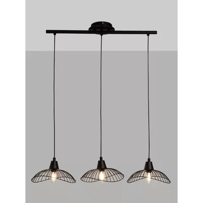 John Lewis John Lewis & Partners Hiko 3 Pendant Diner Ceiling Light, Black
