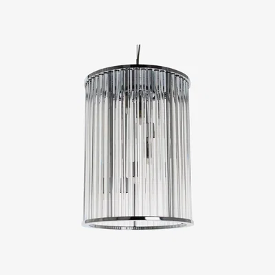 John Lewis Impex Oklahoma Large Crystal Rod Ceiling Light, Clear/Chrome