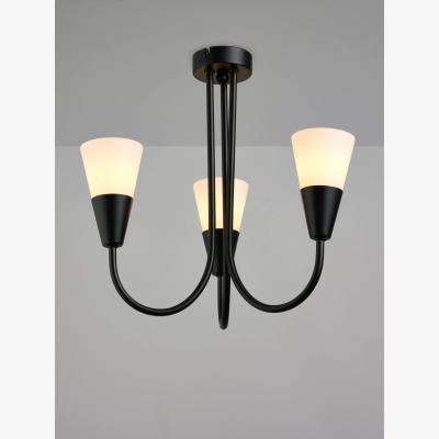 John Lewis John Lewis ANYDAY Lulu 3 Arm Ceiling Light, Black