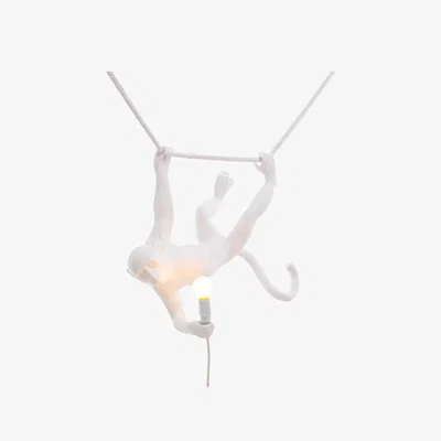 John Lewis Seletti Monkey Swinging Ceiling Light, White