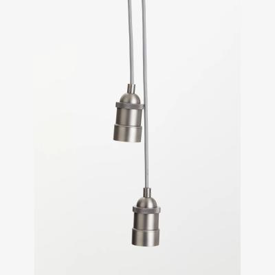 John Lewis John Lewis & Partners Baldwin Duo Ceiling Pendant Cords, Aged Pewter
