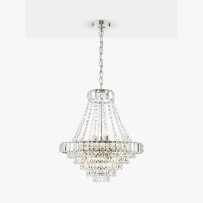 John Lewis English Heritage Osborne 12 Light Crystal Chandelier Pendant Ceiling Light, Clear