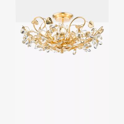 John Lewis English Heritage Audley End 5 Light Tole Semi-Flush Ceiling Light, Gold