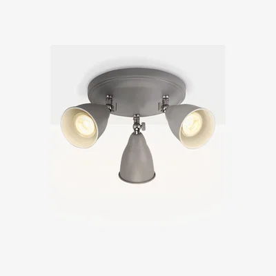 John Lewis John Lewis & Partners Plymouth GU10 LED 3 Spotlight Ceiling Plate, Grey