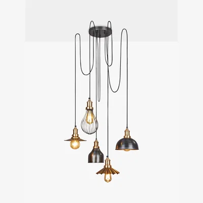 John Lewis Industville Brooklyn 5 Wire Spider Pendant Ceiling Light
