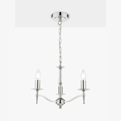 John Lewis English Heritage Marble Hill 3 Light Pendant Ceiling Light, Silver