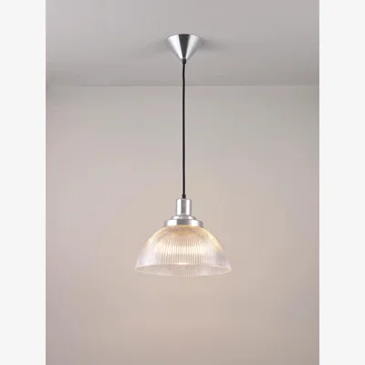 John Lewis Original BTC Prismatic Glass Pendant Ceiling Light, Clear