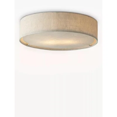 John Lewis John Lewis & Partners Samantha Linen Flush Ceiling Light