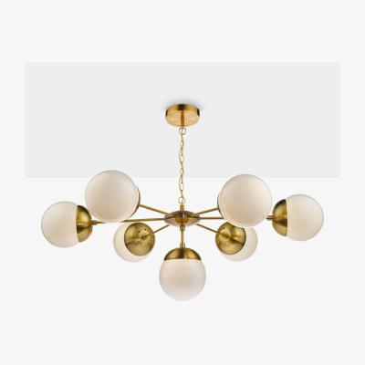 John Lewis Där Bombazine Multi Armed Ceiling Light, Brass