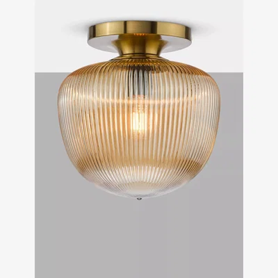 John Lewis Där Abrielle Flush Mount Ceiling Light, Amber