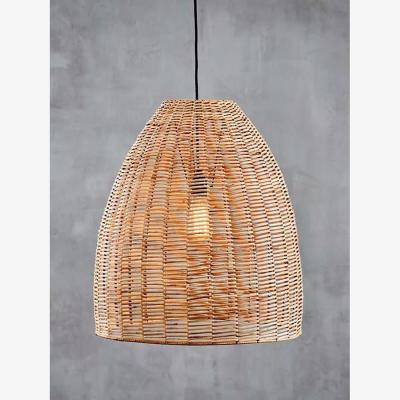 John Lewis Nkuku Noko Wicker Conical Large Pendant Light, Natural
