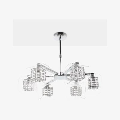 John Lewis Impex Avignon 6 Arm Pendant Ceiling Light, Chrome