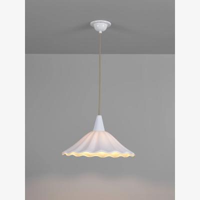 John Lewis Original BTC Christie Bone China Pendant Ceiling Light, 36cm, Natural
