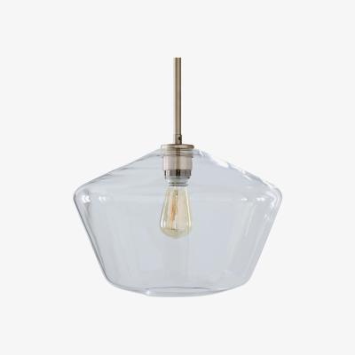 John Lewis west elm Sculptural Glass Geo Ceiling Light, Large, Clear