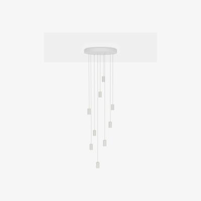 John Lewis Tala Alumina Nine Pendant Cluster Ceiling Light, Chalk