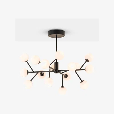 John Lewis houseof Sputnik 15 Arm Semi Flush Ceiling Light, Dark Charcoal