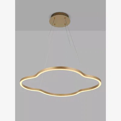 John Lewis John Lewis Cumulus LED Hoop Ceiling Light, Brass