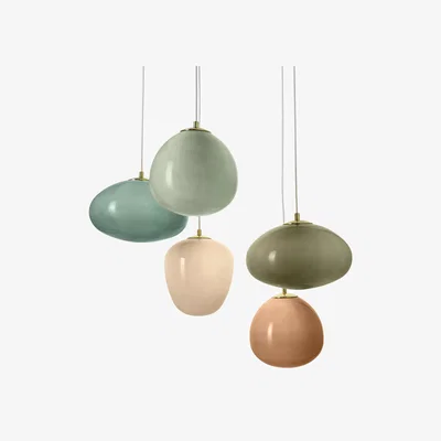 John Lewis MADE Adrienne 5 Light Cluster Pendant Ceiling Light, Green