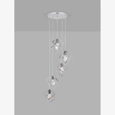 John Lewis Pacific Lifestyle Alessio 5 Pendant Cluster Ceiling Light, Nickel