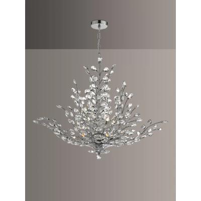 John Lewis Där Cordelia Crystal Chandelier Ceiling Light, Clear/Polished Chrome