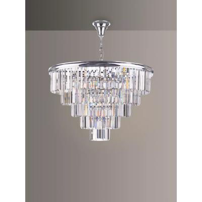 John Lewis Där Eulalia Chandelier Ceiling Light, Clear/Polished Chrome