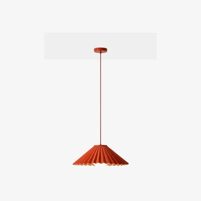 John Lewis houseof Pleat Pendant Ceiling Light, Burnt Orange/Pink
