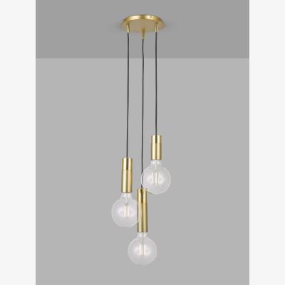 John Lewis Swoon Collins 3 Drop Pendant Ceiling Light, Gold