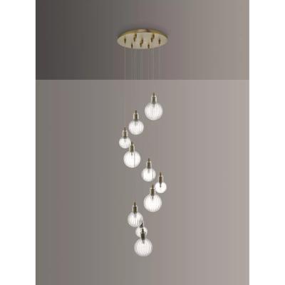 John Lewis Där Dita 10 Pendant Cluster Ceiling Light, Warm Brass