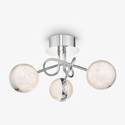 John Lewis Där Nyma LED Semi Flush Ceiling Light, Polished Chrome