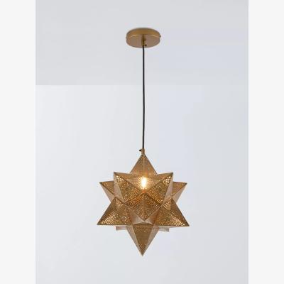 John Lewis John Lewis Iron Star Medium Pendant Ceiling Light, Antique Brass