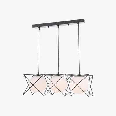 John Lewis Där Dreyson 3 Bar Pendant Bar Ceiling Light, Black
