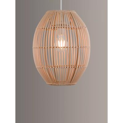 John Lewis John Lewis & Partners Rattan Easy-to-Fit Paper Ceiling Shade, Natural