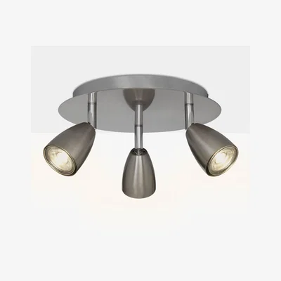 John Lewis John Lewis & Partners Thea GU10 LED 3 Spotlight Ceiling Plate, Chrome