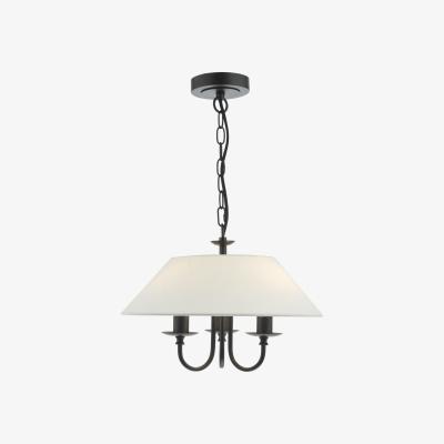 John Lewis Där Sivan 3 Arm Pendant Ceiling Light, Black
