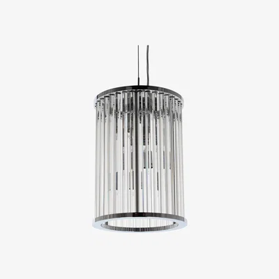 John Lewis Impex Oklahoma Crystal Rod Ceiling Light, Clear/Chrome