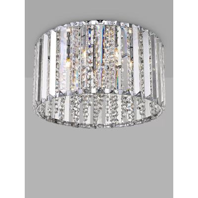 John Lewis Impex Diore Crystal Flush Ceiling Light, Small, Chrome