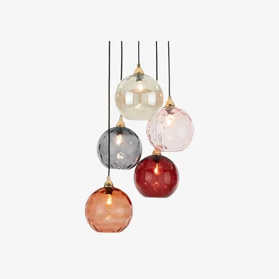 John Lewis MADE Ilaria Cluster Ceiling Light, Pink