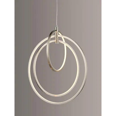John Lewis John Lewis & Partners Trapeze LED Pendant Ceiling Light, Satin Nickel