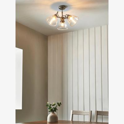 John Lewis John Lewis Baldwin 3 Arm Semi Flush Ceiling Light