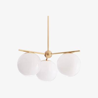 John Lewis west elm Sphere + Stem Small Ceiling Light, Brass