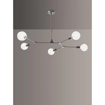 John Lewis Där Euphemia Ceiling Light, Black