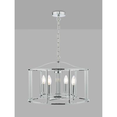 John Lewis Där Myka Ceiling Light, Small, Polished Chrome