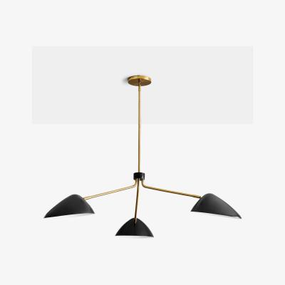 John Lewis west elm Curvilinear Mid-Century Chandelier Ceiling Light, Bronze/Black