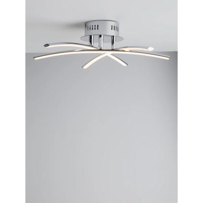 John Lewis John Lewis & Partners Trinity LED Semi Flush Ceiling Light, Chrome