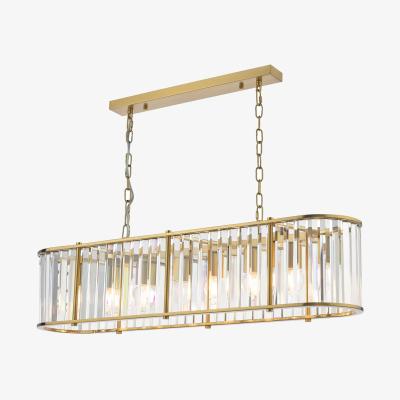 John Lewis Där Kiran Glass 7 Arm Bar Ceiling Light, Black