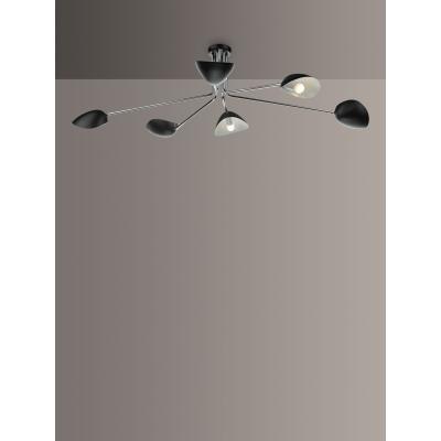 John Lewis Där Krug Large Semi Flush Ceiling Light, Black