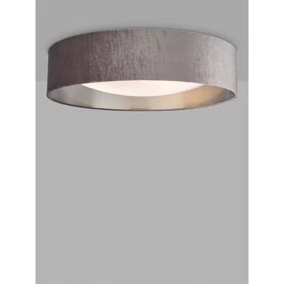 John Lewis Där Nysa Velvet Flush Ceiling Light, Large