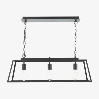 John Lewis Där Claudia 3 Pendant Bar Ceiling Light, Black