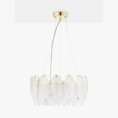 John Lewis John Lewis Frosted Feathers Pendant Ceiling Light, Antique Brass