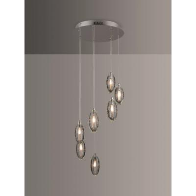 John Lewis John Lewis & Partners Bubble LED 7 Pendant Cluster Ceiling Light, Chrome